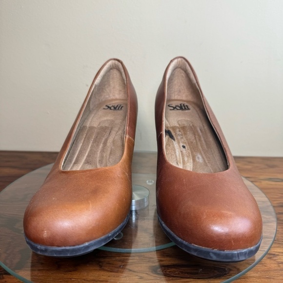 Sofft Shoes Nasia Brown Leather Workwear Comfort Pumps X142 - Picture 5 of 16